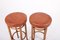 Bar Stools in Beech and Patinated Leather by Fritz Hansen, 1940s, Set of 2, Image 5