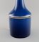 Large Dark Blue Mouth-Blown Glass Table Lamp in from Ateljé Lyktan, Sweden 5