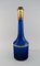 Large Dark Blue Mouth-Blown Glass Table Lamp in from Ateljé Lyktan, Sweden, Image 2