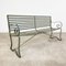Antique American Garden Bench in Wrought Iron and Metal 9