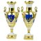 Empire Porcelain Vases in Amphora Form with Gold Painting, Paris, Early 19th Century, Set of 2, Image 1
