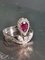 Natürlicher Rubin & Diamant Ring aus 18 Karat Gold 2