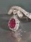 Natural Ruby & Diamond 18k Gold Ring, Image 5