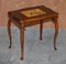 Vintage Hand Painted Marquetry Nest of Tables, Set of 3 8