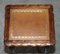Vintage Brown Leather Top & Hardwood Nesting Tables, Set of 3 14