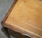 Tavolini ad incastro vintage in pelle marrone e legno, set di 3, Immagine 7