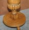 Vintage English Light Oak Pedestal Jardiner 9