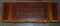 Brown Leather & Burr Yew Wood Extending Writing Desk 14