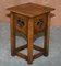 English Arts & Crafts Oak Side Table or Plant Stand, 1900, Set of 2 6
