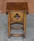 English Arts & Crafts Oak Side Table or Plant Stand, 1900, Set of 2, Image 2