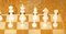 Mesa de centro vintage con tablero de ajedrez y juego de ajedrez, Imagen 7
