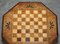 Vintage Schachspieltisch aus Mahagoni Satinwood & Nussholz, ideal als seitliches Endstück 4