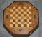 Vintage Schachspieltisch aus Mahagoni Satinwood & Nussholz, ideal als seitliches Endstück 3