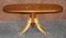 Sheraton Revival Maple & Mahogany Oval Coffee Table, Image 3