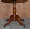 Vintage Regency Mahogany & Green Leather Twin Drawer Side End Table, Image 7