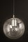 Lampada a sospensione piccola in metallo cromato con sfera in vetro trasparente di Limburg, Germania, anni '70, Immagine 4