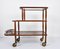 Mid-Century Italian Walnut Wood & Glass Bar Cart by Lacca, 1950s 4