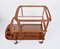 Mid-Century Italian Walnut Wood & Glass Bar Cart by Lacca, 1950s 11
