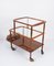 Mid-Century Italian Walnut Wood & Glass Bar Cart by Lacca, 1950s 10