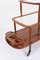 Mid-Century Italian Walnut Wood & Glass Bar Cart by Lacca, 1950s, Image 14