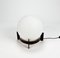 Large Architectural Black and White Opaline Glass Floor Lamp, 1960s 1