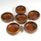 Mid-Century Teak Bowls, 1960s. Set of 6 1