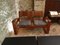 Danish Living Room Set in Chestnut and Vienna Straw, Set of 3, Image 11