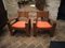 Danish Living Room Set in Chestnut and Vienna Straw, Set of 3 1