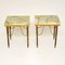 Vintage French Brass & Onyx Side Tables, Set of 2 7