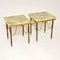 Vintage French Brass & Onyx Side Tables, Set of 2, Image 2