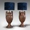 Lampes de Bureau Victoriennes Antiques en Bronze, Set de 2 1