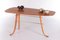 Vintage Coffee Table With 3 Legs & Brass Details, Scandinavia, Image 2