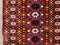 Alfombra Turkmen Yomut antigua en rojo, negro y beige, Imagen 4