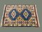 Türkischer Vintage Vintage Tribal Kazak Teppich in Rot & Blau 3