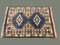 Vintage Turkish Oriental Tribal Kazak Rug in Red and Blue, Image 3