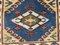 Türkischer Vintage Vintage Tribal Kazak Teppich in Rot & Blau 6