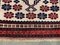 Vintage Turkish Oriental Rug in Red and Blue 7