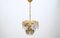 Italian Hanging Lamp with Smoked Glass Panes, 1960s 11