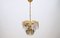 Italian Hanging Lamp with Smoked Glass Panes, 1960s, Image 1