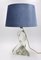 Clear Crystal Glass Table Lamp from Val Saint-Lambert 1