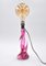 Lámpara de mesa Eclair de cristal rosa y transparente de Val Saint Lambert, Imagen 1