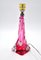 Pink Crystal Table Lamp from Val Saint Lambert 2