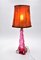 Pink Crystal Table Lamp from Val Saint Lambert 1