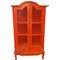 Tall Red Painted Teak Cabinet, 1950s 5