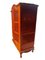 Hoher rot lackierter Teak Schrank, 1950er 2