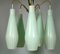Large Cascading Lamp with Mint-Colored Glass Cones, 1950s 5