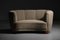 Danish Curved Sofa in Beige Fabric by Gio Ponti, 1940s 15