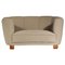 Danish Curved Sofa in Beige Fabric by Gio Ponti, 1940s 3