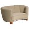 Danish Curved Sofa in Beige Fabric by Gio Ponti, 1940s 1