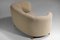 Sofá danés curvado de tela beige de Gio Ponti, años 40, Imagen 10